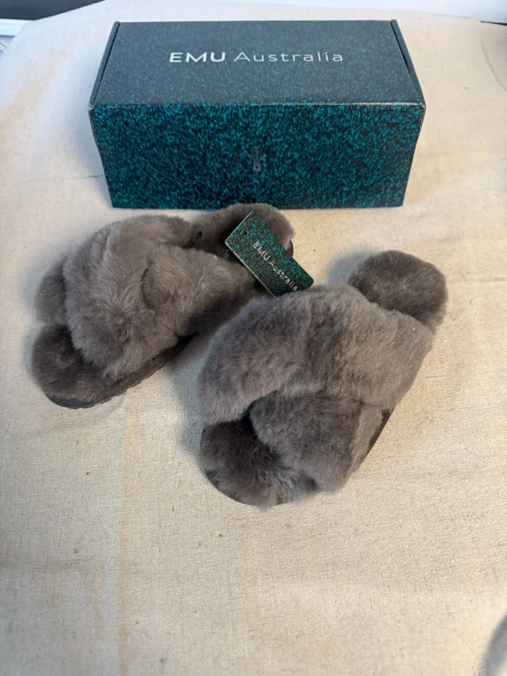 Kids 2 EMU Australia Mayberry Slippers Charcoal Gray Sheepskin K2 T12176 Fuzzy